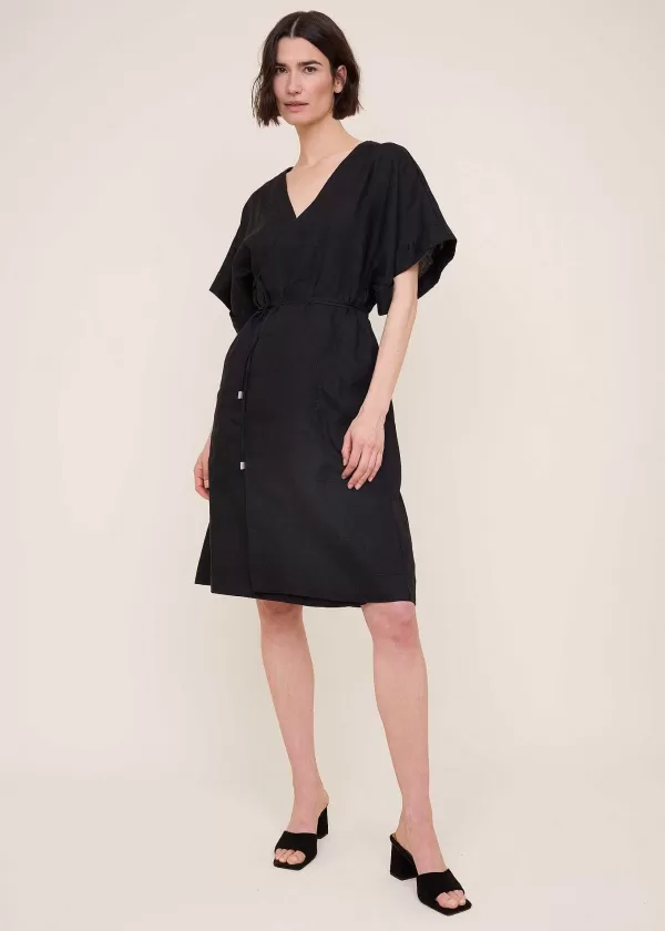 Cord Linen Wrap Dress | Vanilia Fashion