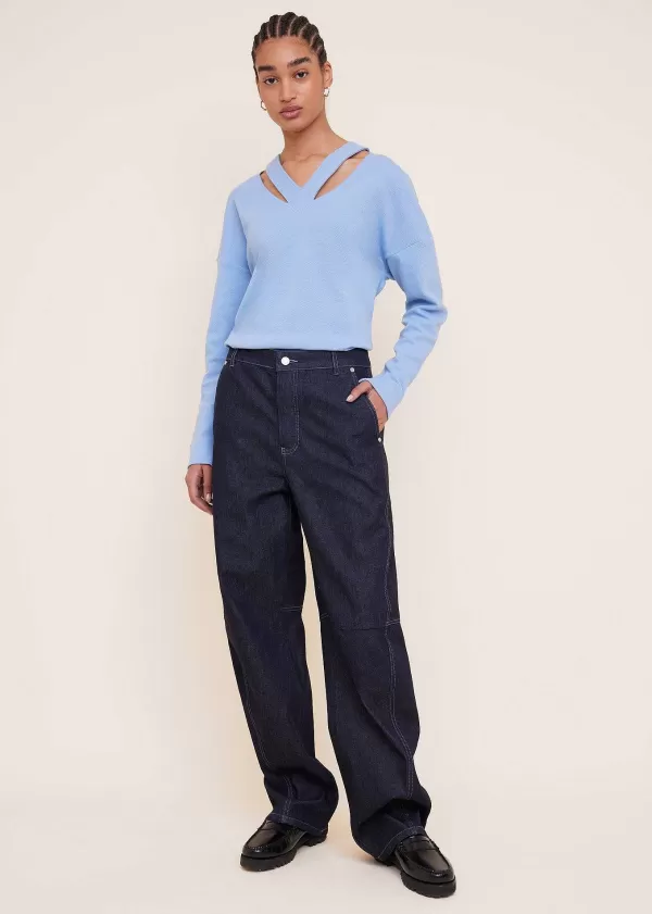 Cut-Out Trui Met V-Hals | Vanilia Hot