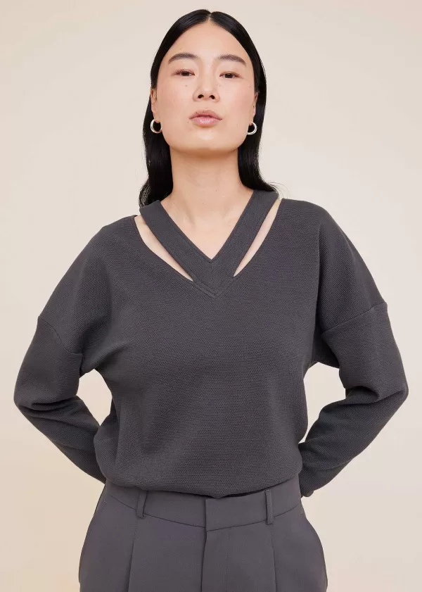 Cut-Out Trui Met V-Hals | Vanilia New