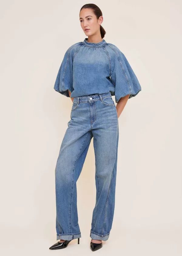 Denim Puff Top | Vanilia Outlet
