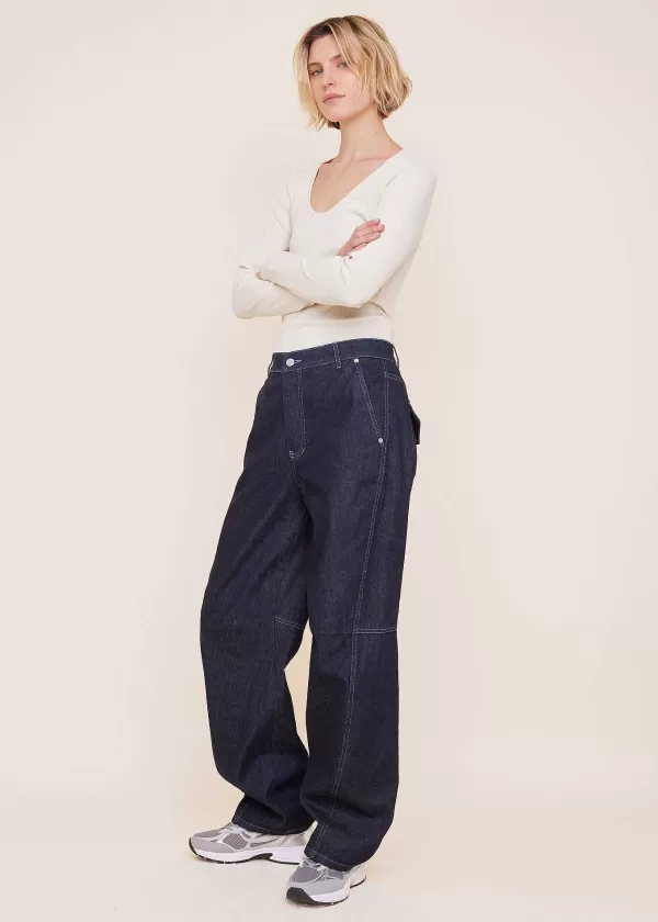 Fitted Jersey Top Met Ronde Hals | Vanilia Flash Sale