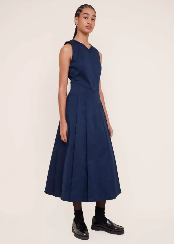 Geplooide Midi-Jurk | Vanilia Cheap