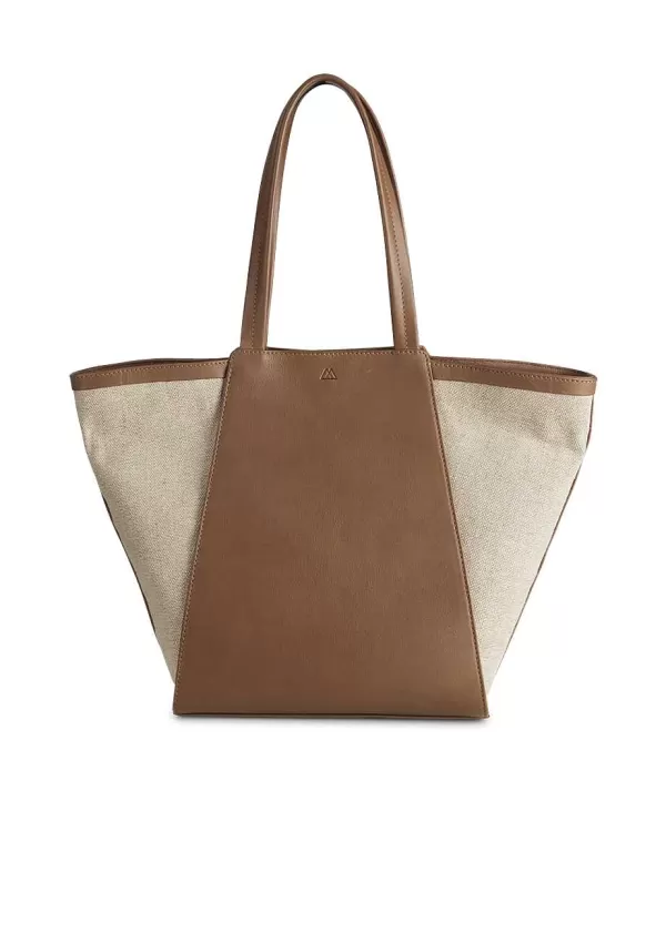Leather Canvas Mix Shopper | Vanilia Flash Sale