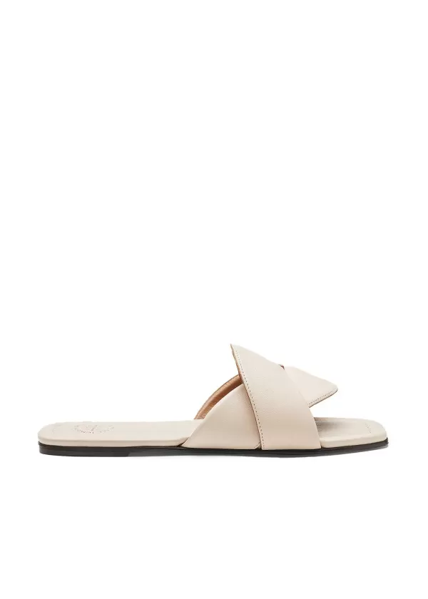 Nappa Leren Sandaal Plat | Vanilia Clearance