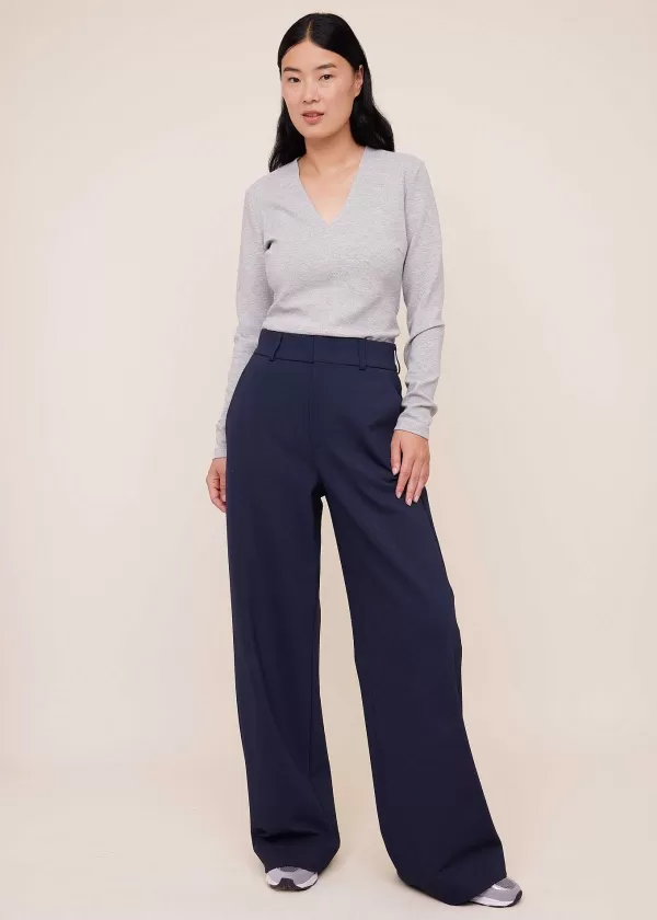 Rib Top Met V Hals | Vanilia New