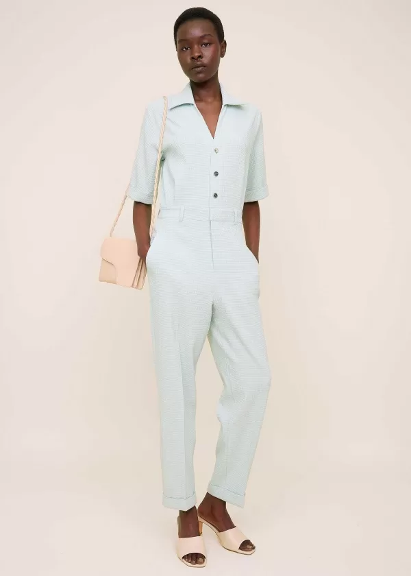 Shortsleeve Waffle Jumpsuit | Vanilia Fashion