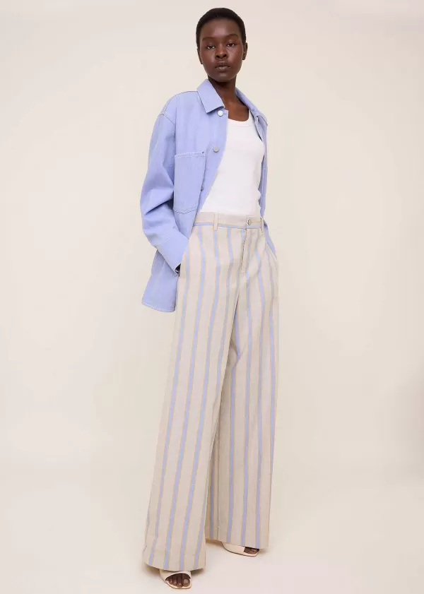 Striped Linen Trousers | Vanilia Sale