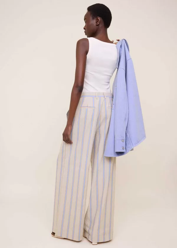 Striped Linen Trousers | Vanilia Sale