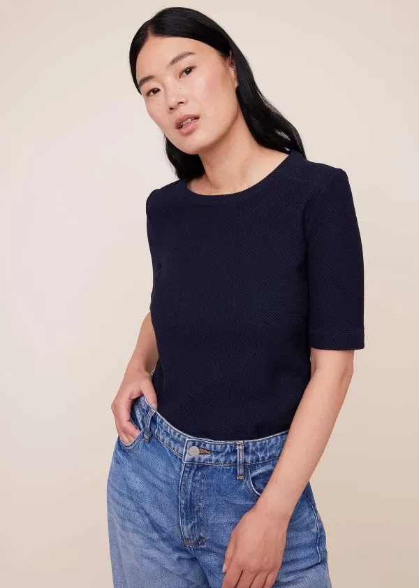 Struc Top Korte Mouw | Vanilia Best Sale