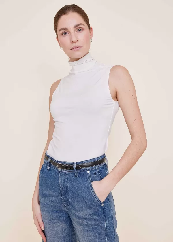 Tricot Tanktop Met Col | Vanilia Cheap