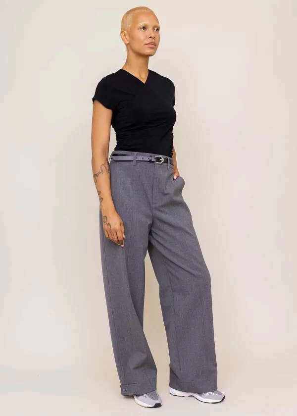 Tricot Top Met Drapering | Vanilia Fashion