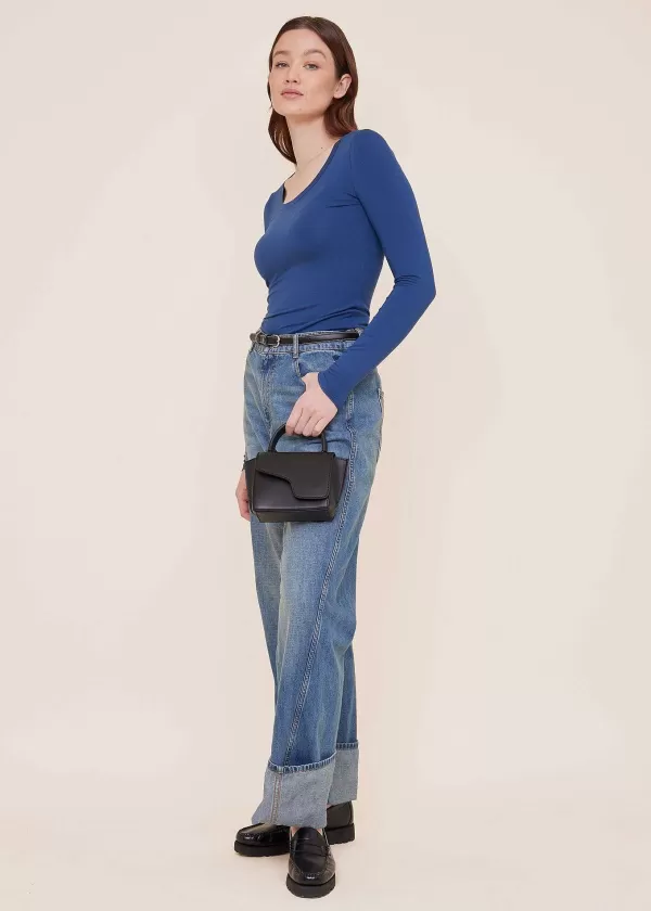 Viscose Longsleeve Met Lage Hals | Vanilia Outlet