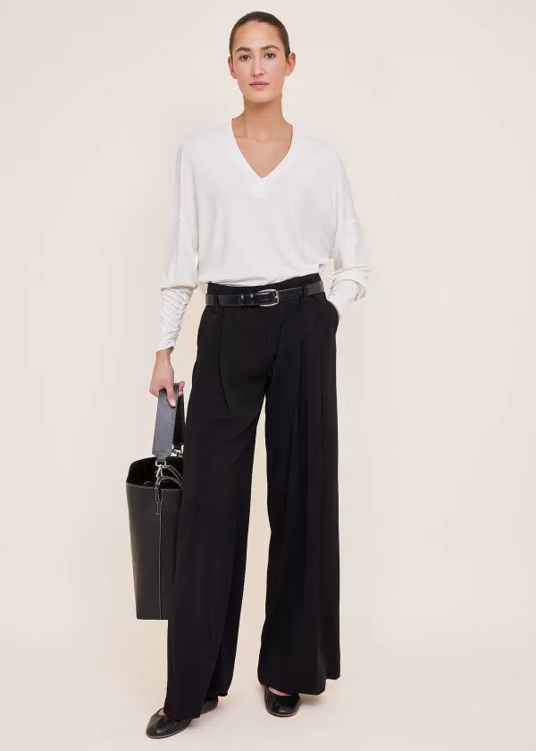 Viscose Top Met Diepe V-Hals | Vanilia Fashion
