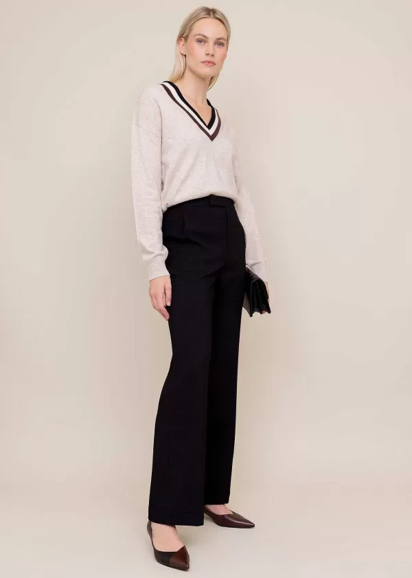 Wafel Structuur Broek Flared Fit | Vanilia Cheap