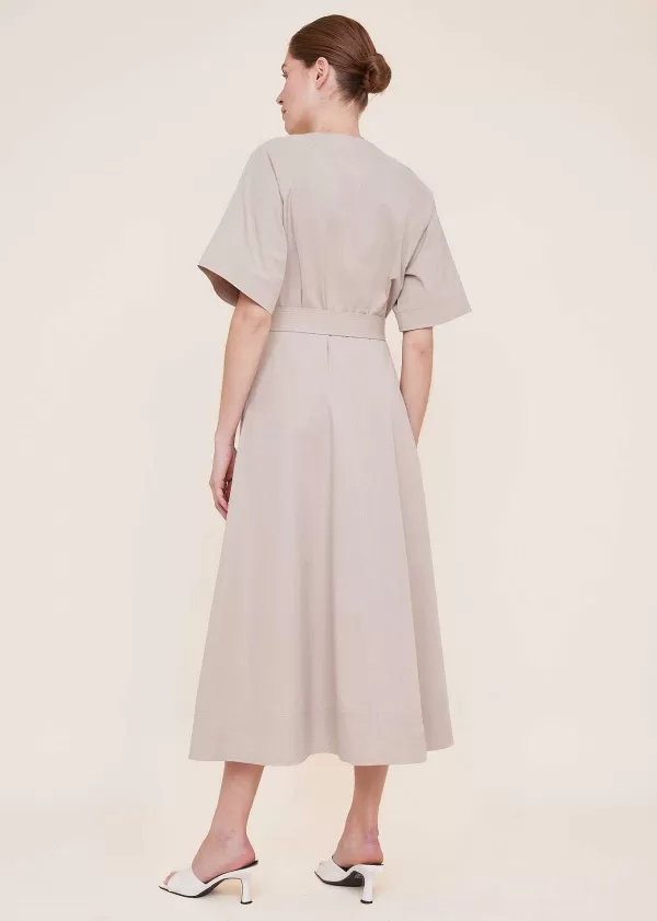 Waist Belted Cotton Dress | Vanilia Discount